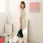 [블랭크03] round neck tuck dress_cream - 주식회사 서울쇼룸 [블랭크03] round neck tuck dress_cream