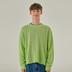 [haand] 마셀 크루넥 니트 그린 - 주식회사 서울쇼룸 [haand] 마셀 크루넥 니트 그린