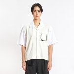 [라멀마메종] FABRIC MIX SHIRT WHITE - 주식회사 서울쇼룸 [라멀마메종] FABRIC MIX SHIRT WHITE