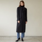 [에프코코로미즈] classic w check long wool coat NA - 주식회사 서울쇼룸 [에프코코로미즈] classic w check long wool coat NA