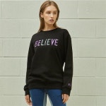 [라이] LIE 빌리브 자수 맨투맨 블랙 - 주식회사 서울쇼룸 [라이] LIE 빌리브 자수 맨투맨 블랙