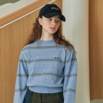 [니어앤디어] Scotch stripe knit top_LB - 주식회사 서울쇼룸 [니어앤디어] Scotch stripe knit top_LB