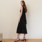 [에프코코로미즈] back point sleeveless dress BK - 주식회사 서울쇼룸 [에프코코로미즈] back point sleeveless dress BK