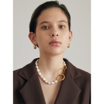 [아뜰리에901] rough ring pearl necklace - 서울쇼룸 [아뜰리에901] rough ring pearl necklace