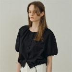 [블랭크03] cotton balloon blouse (black) - 주식회사 서울쇼룸 [블랭크03] cotton balloon blouse (black)