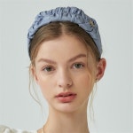[하스] Pastel shirring blue hairband_TL014 - 주식회사 서울쇼룸 [하스] Pastel shirring blue hairband_TL014
