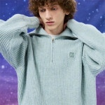 [와이케이] 반집업 헤비 니트 민트 - 주식회사 서울쇼룸 [와이케이] 반집업 헤비 니트 민트