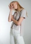 자쿤(jacoon) | [JACOON 자쿤] UNBALANCED T-SHIRTS - BEIGE [W CONCEPT]