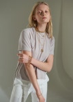 자쿤(jacoon) | [JACOON 자쿤] UNBALANCED T-SHIRTS - BEIGE [W CONCEPT]