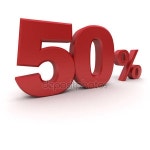 50%  