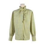 www.stylenanda.com 생기팡팡 체크프릴넥 블라우스