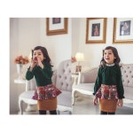 [누빔 배색 스커트(21929)]