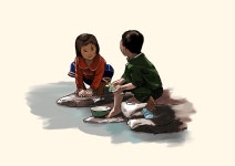 겨울철 빨래터