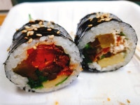 상수역 김밥집 연우김밥 진짜 실하네, 배가 든든
