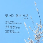 꽃 피는 봄이 오면 -피고 질 때