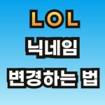 롤 닉네임 변경하는 법 안내 [라이엇, 발로란트]