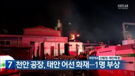 천안 공장, 태안 어선 화재…1명 부상 - kakaoTV 천안 공장, 태안 어선 화재…1명 부상