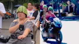 경찰 조롱하듯…헬멧 대신 수박껍질 쓰고 오토바이 질주 - kakaoTV 경찰 조롱하듯…헬멧 대신 수박껍질 쓰고 오토바이 질주