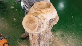 실전목공예 배우기 : 통나무 3단 장식대 (생활목공예,통나무조각,목공예공구,초경에그리커터,목공수업) - kakaoTV 실전목공예 배우기 : 통나무... 