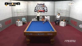 [당구-3쿠션] 뒤돌려치기로 3득점을 만들어 나가는 안기성_1부_결승_2018 알바몬 코리아 당구왕 - kakaoTV [당구-3쿠션] 뒤돌려치기로... 