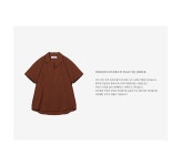 SMOOTH OVER-FIT HALF SH_BRICK (스무드 오버핏 하프 시시_브릭) - COUCOU - 크루비 SMOOTH OVER-FIT HALF SH_BRICK: 39,200원 - 크루비