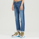 THEBOUNCE 로맨틱크라운 Side Line Dyeing Jeans_blue