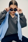[더스웻]Logo V-neck Sweatshirt - CHARCOAL [W CONCEPT]