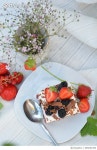 685092399 | 게티이미지코리아 | High Angle View Of Dessert With Strawberries On Table Royalty-Free 이미지