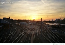 705305623 | 게티이미지코리아 | High Angle View Of Railroad Tracks Against Sky During Sunset Royalty-Free 이미지