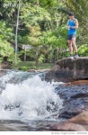 689654940 | 게티이미지코리아 | Hiker backpack adventure at  waterfall  the forest. Royalty-Free 이미지