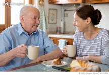 691447822 | 게티이미지코리아 | Female caregiver helping senior man Royalty-Free 이미지