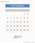 691544826 | 게티이미지코리아 | September 2017 Calendar Royalty-Free 이미지