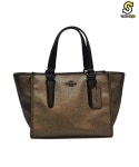 【バッグ】COACH (コーチ) メタリックレザー2WAYバッグ ハンドバッグ ブラス ミニクロスビーキャリーオール 33848 H1421【170815】