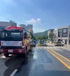 강진소방서, 폭염극복을 위한 소방차 살수 지원 총력:경인투데이뉴스 ≪경인투데이뉴스≫ 강진소방서, 폭염극복을 위한 소방차 살수 지원 총력