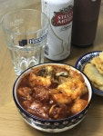 혼술의 역사 감자전+떡볶이+스텔라 점심 식사(사진)...더보기