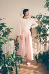 [Vert Berry베르베리]Boat Neck Off Shoulder Plane Blouse : White [W CONCEPT]