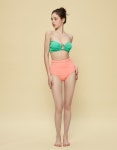 비비드 텍스쳐 믹스매치 비키니 3 COLORS 스크런치SET Top :상세정보 - HAGO(하고)