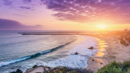 Corona Del Mar Wallpaper, Nature / Water: Corona Del Mar, California. USA, Best Beaches in the World, travel, tourism, sunset... 