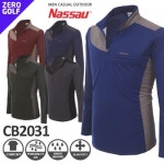 [Nassau] 낫소 남성 어깨배색 등산 티셔츠 Model No_CB2031