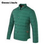 [아이스탁몰]  cocoa j basic (cocoa j. basic) 남성 차이나카라 슬림 덕다운 점퍼(F8069_GN) 19,000원