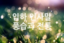 입하 인사말 풍습과 전통 - 위즐