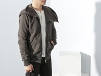 릭오웬스 다크쉐도우마운티 사선지퍼 후드집업 (다크그레이)DU16F8286 F 78