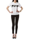 MSGM 태슬 비즈로고여성 라운드 티 (화이트)2441MDM106 184299 01