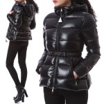 몽클레어 RHIN 엠보빅로고패치 구스다운 슬림 후드 패딩점퍼 (블랙)4693300 C0064 999