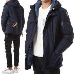 파라점퍼스 마스터피스 RIGHT HAND LEFT 멀티포켓 라이트핸드 롱 패딩점퍼 (네이비)PMJCK MG26 562