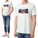 씨피컴퍼니 프론트드로잉 로고페인팅 라운드 티셔츠 (아이보리)08CMTS147A 005100W 103