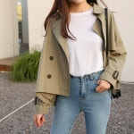 아름다운 174 콜린윌슨*숏트렌치자켓