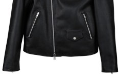 [206 HOMME by LEE YOUNG JUN]2014-15 F/W NEW COLLECTIONMINIMAL GOAT SLIM-FIT TWO-WAY ZIPPER BIKER JACKETMAN + WOMAN(LT-092)206... 