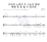 노래마을 우리의 노래가 이 그늘진 땅에 햇볕 한 줌 될 수 있다면 MR : 악보바다 노래마을 우리의 노래가 이 그늘진 땅에 햇볕 한 줌 될 수 있다면... 