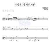 현철(성인가요) 사랑은 나비인가봐 악보